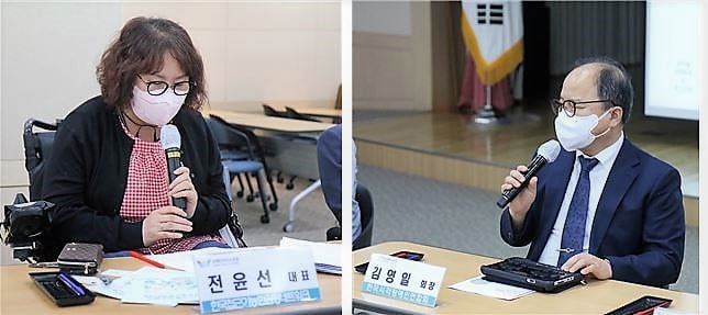 ▲사진 왼쪽부터 전윤선 대표와 김영일 회장 ©한국장총