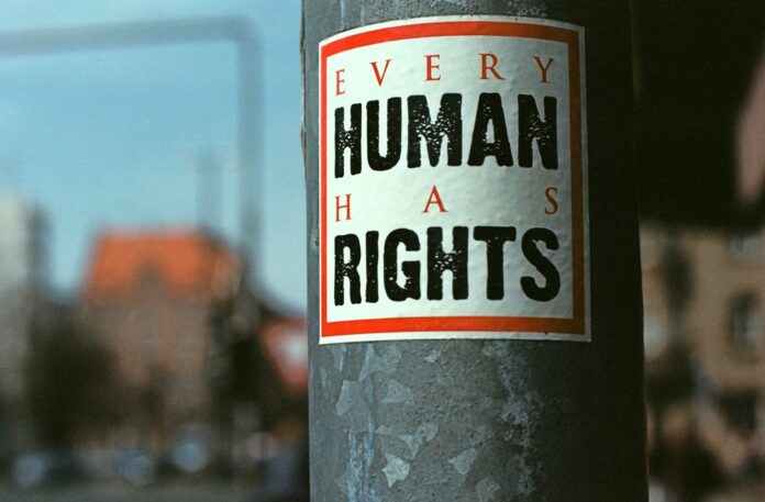 ▲모든 인간은 인권을 갖고 있다는 영문 문구(Every Human has Rights)가 적혀 있다. ⓒUnsplash